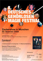 Plakat - 8. Deutschen Gehrlosen Magie Festival 