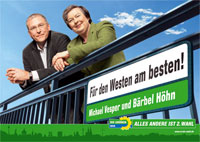 Fr den Westen am besten! mit NRW-Spitzenteam Michael Vesper und Brbel Hhn