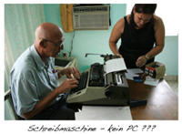 Gehrlose auf Kuba - Schreibmaschine statt PC