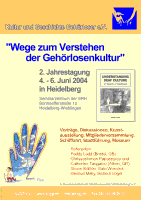 Plakat - Kultur und Geschichte Gehrloser e.V. 
