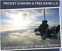 Projekt Einhorn & Free Hand e.V. Tandemspringen fr Hrgeschdigte