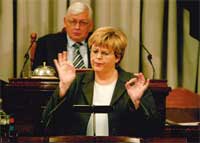 Sigurlin Margrt Sigurdardttir im Parlament