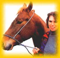 junge Reiterin mit Pferd