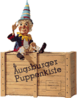 Plakat von Augsburger Puppenkiste mit Kasperl
