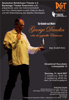 Plakat - Deutsche Gehörlosentheater mit dem Stück George Dandin