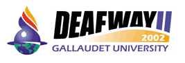 Logo des DEAFWAY II Gallaudet University 2002