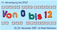 DFGS-Plakat zur Tagung in Weinheim