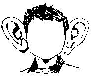 Ohren sind nicht so wichtig - was dazwischen ist, zhlt! So der Untertitel dieser Karikatur.