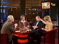 Andrea Spatzek, Michael Schwaninger und Elke Kraft in Frank Elstners Talkshow 