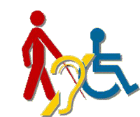 Blinde Hrgeschdigte Rollstuhlfahrer