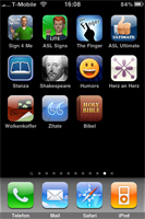 iPhone mit Gebärden-Apps