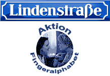 Logo von Lindenstraße, Aktion Fingeralphabet