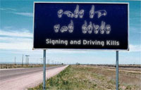 Signing and Driving Kills in Fingeralphabet