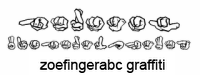 Logo von zoefingerabc Graffiti Fingeralphabet